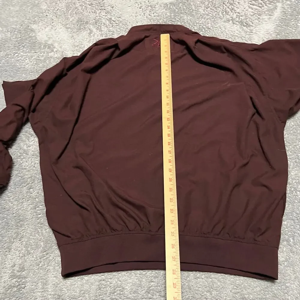 Zero Restriction Golf Jacket Mens Large Maroon Windbreaker *flaw